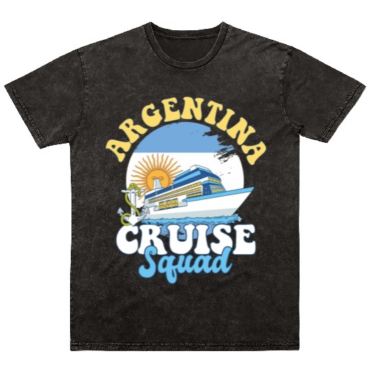 Argentina Cruise Squad Family Vacation Trip Mineral Wash T Shirts