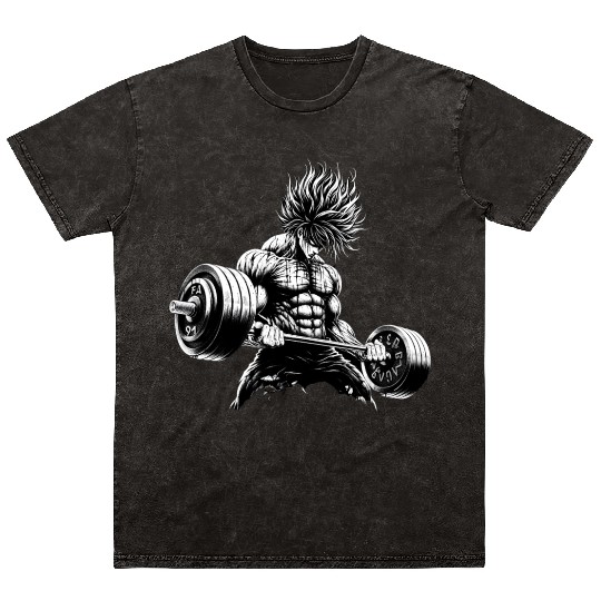 Gym anime Warrior Workout Mineral Wash T Shirts