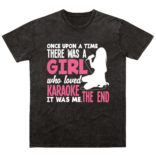 Funny Karaoke Singer Singing Musician Karaoke Gift Mineral Wash T Shirts