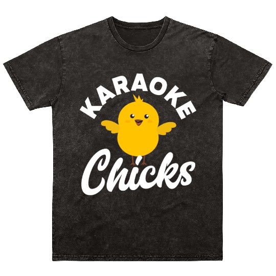 Funny Karaoke Singer Singing Musician Karaoke Gift Mineral Wash T Shirts
