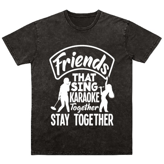 Funny Karaoke Singer Singing Musician Karaoke Gift Mineral Wash T Shirts
