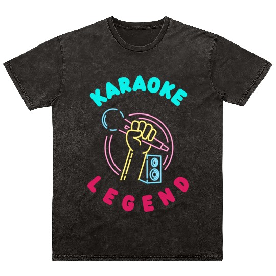 Funny Karaoke Singer Singing Musician Karaoke Gift Mineral Wash T Shirts