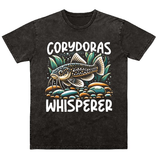 Corydoras Catfish Fish Lover Freshwater Aquarium Mineral Wash T Shirts