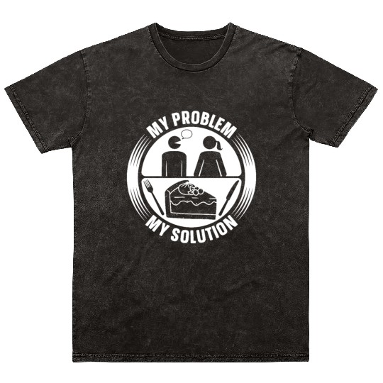 Cheesecake Lover My Problem My Pictogram Mom Baker Mineral Wash T Shirts