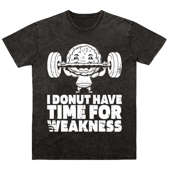 Fitness Donut Funny Donut Gym Mineral Wash T Shirts