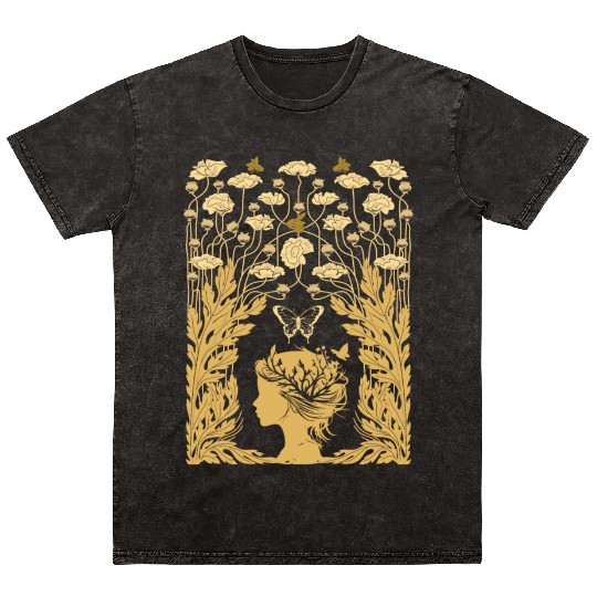 Fairy Butterfly Fairycore Naturecore Mineral Wash T Shirts