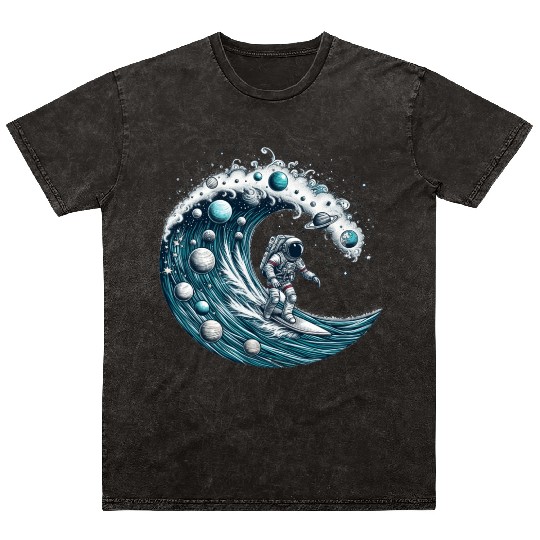 Surfing Astronaut Mineral Wash T Shirts