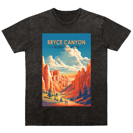 Bryce Canyon National Park Travel Art Vintage Mineral Wash T Shirts