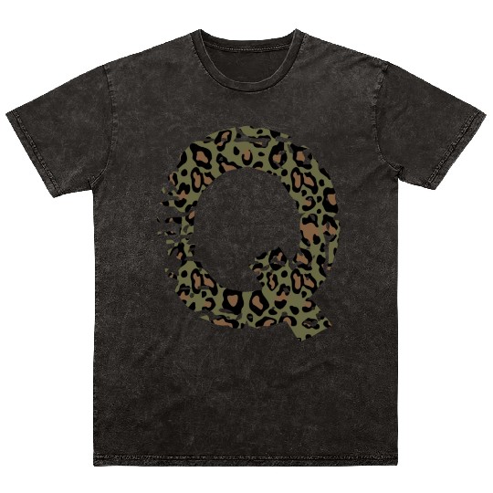 Q army camo design Mineral Wash T Shirts