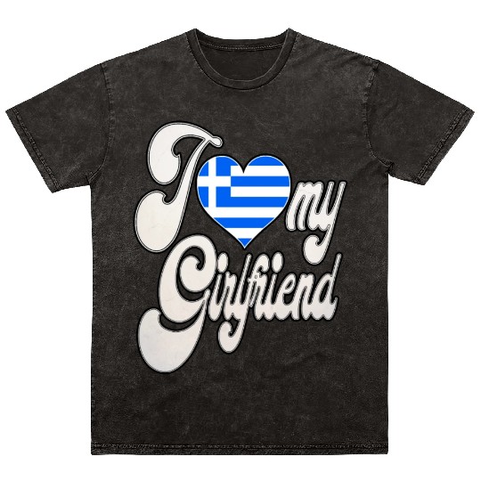 GreeceI Love My Greek Girlfriend Mineral Wash T Shirts