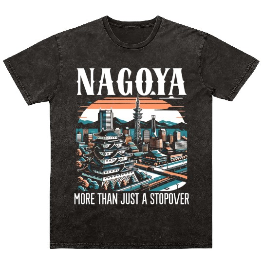 Nagoya Japan Country Travel Vacation I Love Nagoya Mineral Wash T Shirts