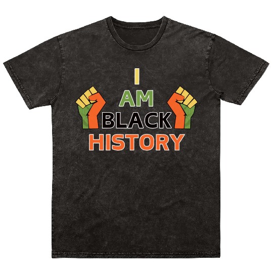 I am black history Mineral Wash T Shirts
