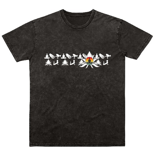 Yoga Namaste Meditation Lotus Zen Yoga Mineral Wash T Shirts