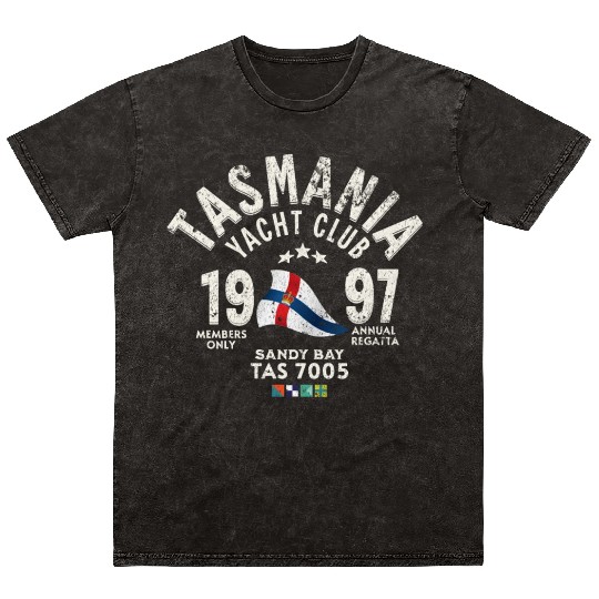 Tasmania Yacht Club Regatta Design Mineral Wash T Shirts