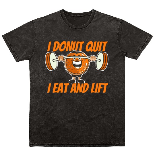 Fitness Donut Funny Donut Gym Mineral Wash T Shirts