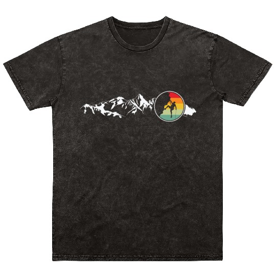 Mountain Climbing Rock Climbing Mountaineering Mineral Wash T Shirts