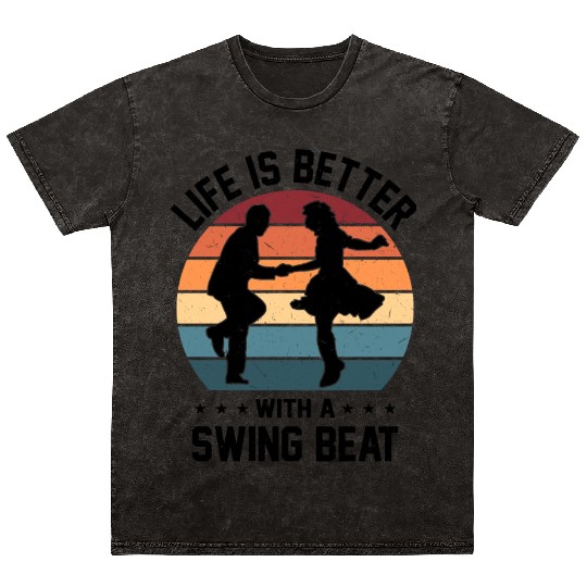 Lindy Hop Dancer Embraces Swing Dance Moves in Mineral Wash T Shirts