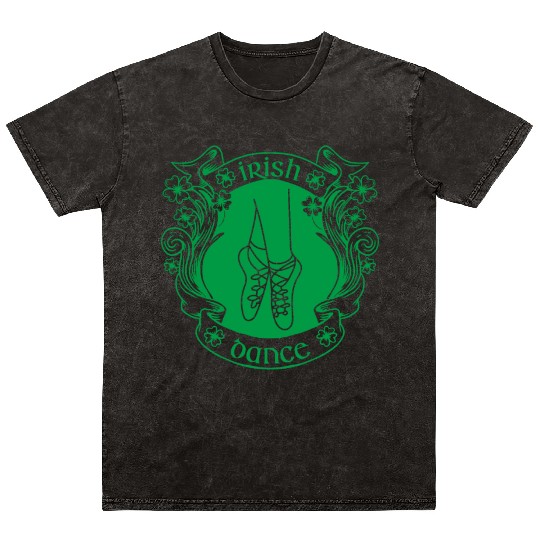 Irish Dance Feis Shamrock Celtic Tradition Mineral Wash T Shirts