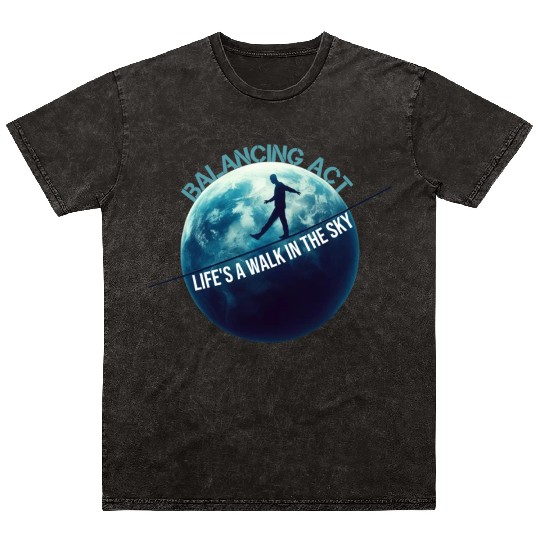 Celestial Balance: Life’s Skyward Journey Mineral Wash T Shirts