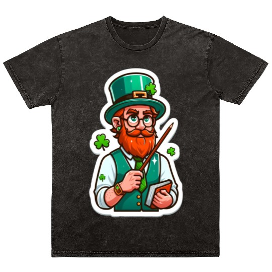 Irish bearded teacher, funny st patricks day Mineral Wash T Shirts