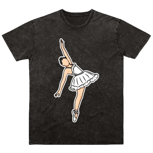Ballet Girl Sketch Mineral Wash T Shirts