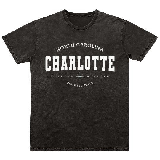 Charlotte (NC) USA Mineral Wash T Shirts