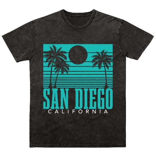 San Diego California Vintage Souvenir Mineral Wash T Shirts