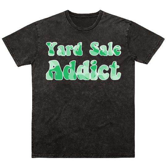 Yard Sale Addict green camo Mineral Wash T Shirts