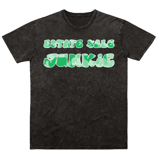 Estate Sale Junkie green camo Mineral Wash T Shirts