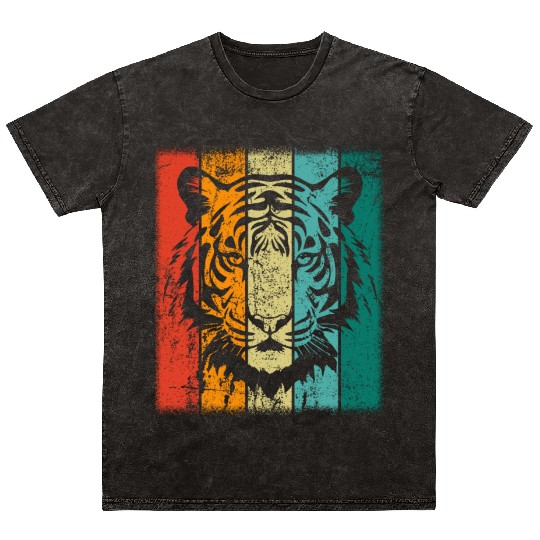 Retro Tiger Mineral Wash T Shirts