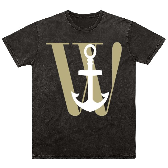 Wanchor W Anchor Essential,Hunter, pirate, ship Mineral Wash T Shirts