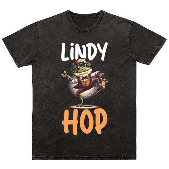 Lindy Hop Dancer Swinging Dancing Swing Dance Mineral Wash T Shirts
