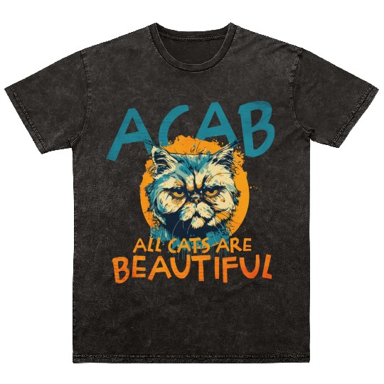 ACAB All Cats Are Beautiful Mineral Wash T Shirts