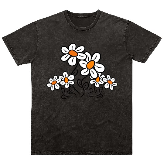 daisy flower, daisies in bloom blossoms garden Mineral Wash T Shirts