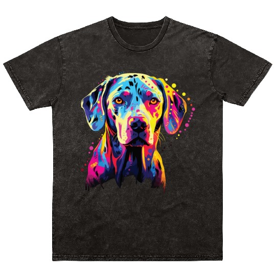 Watercolor Colorful Dalmatian Mineral Wash T Shirts