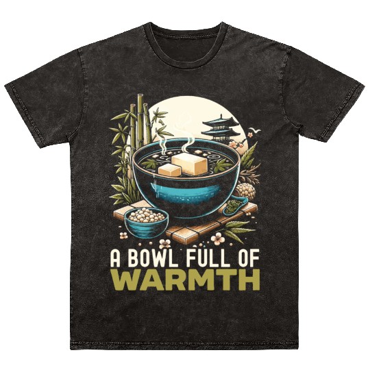 Miso Soup Japan Noodles Asian Food Japanese Mineral Wash T Shirts