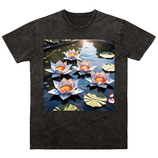 Lotus Origami Mineral Wash T Shirts