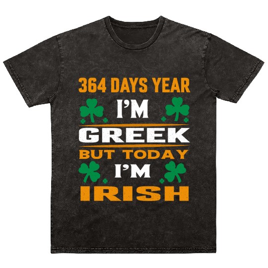 Greek Today, Irish St. Paddy's Mineral Wash T Shirts