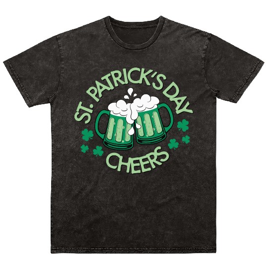 St. Patrick's Day Cheers Irish Beer Mineral Wash T Shirts