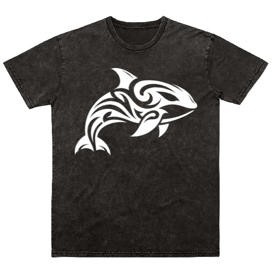 Pretty orca T Tattoo style Mineral Wash T Shirts