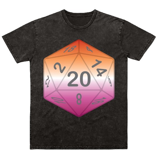 Pride Dice - Lesbian Mineral Wash T Shirts