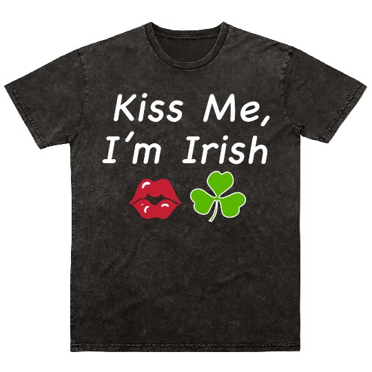 St Patricks Kiss Me I'm Irish Trendy Baby Mineral Wash T Shirts, Y2k