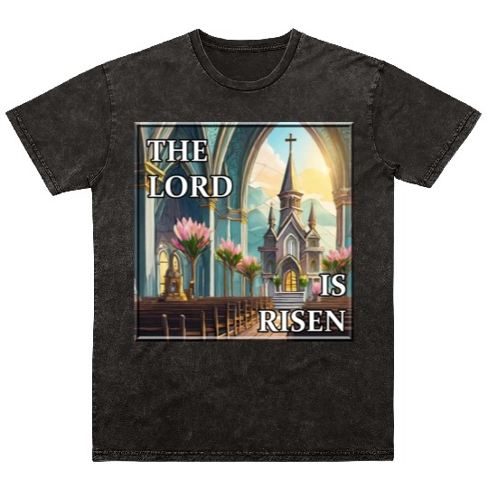Happy Easter Sunday in Church Mineral Wash T Shirts