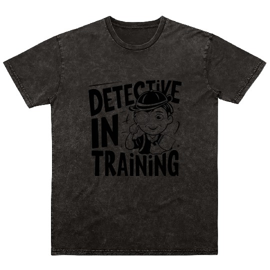 Detective Boy Design Mineral Wash T Shirts