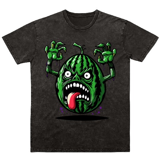 Watermelon Monster Floating Mineral Wash T Shirts