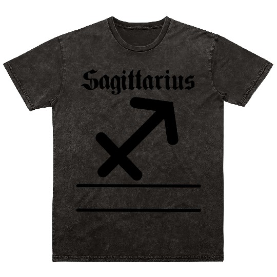 Sagittarius zodiac sign with above letters Mineral Wash T Shirts