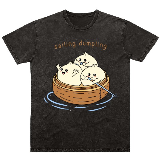 Happy Sailing Dumpling Mineral Wash T Shirts