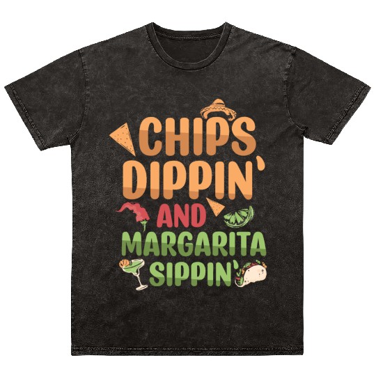 Margarita Sippin' Summer Vibes Mineral Wash T Shirts