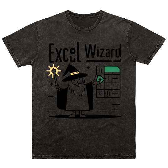 excel wizard funny accountant bookkeepers gift Mineral Wash T Shirts
