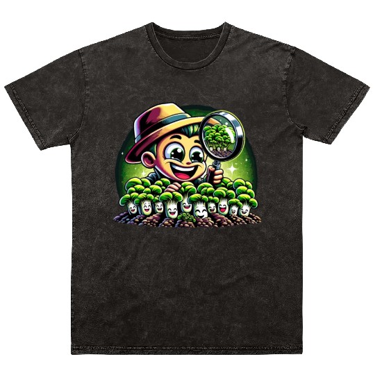 Vegan Agriculture Growing Sprouts Vegetables Mineral Wash T Shirts